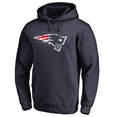 New England Patriots Splatter Logo Pullover Hoodie - Navy sale