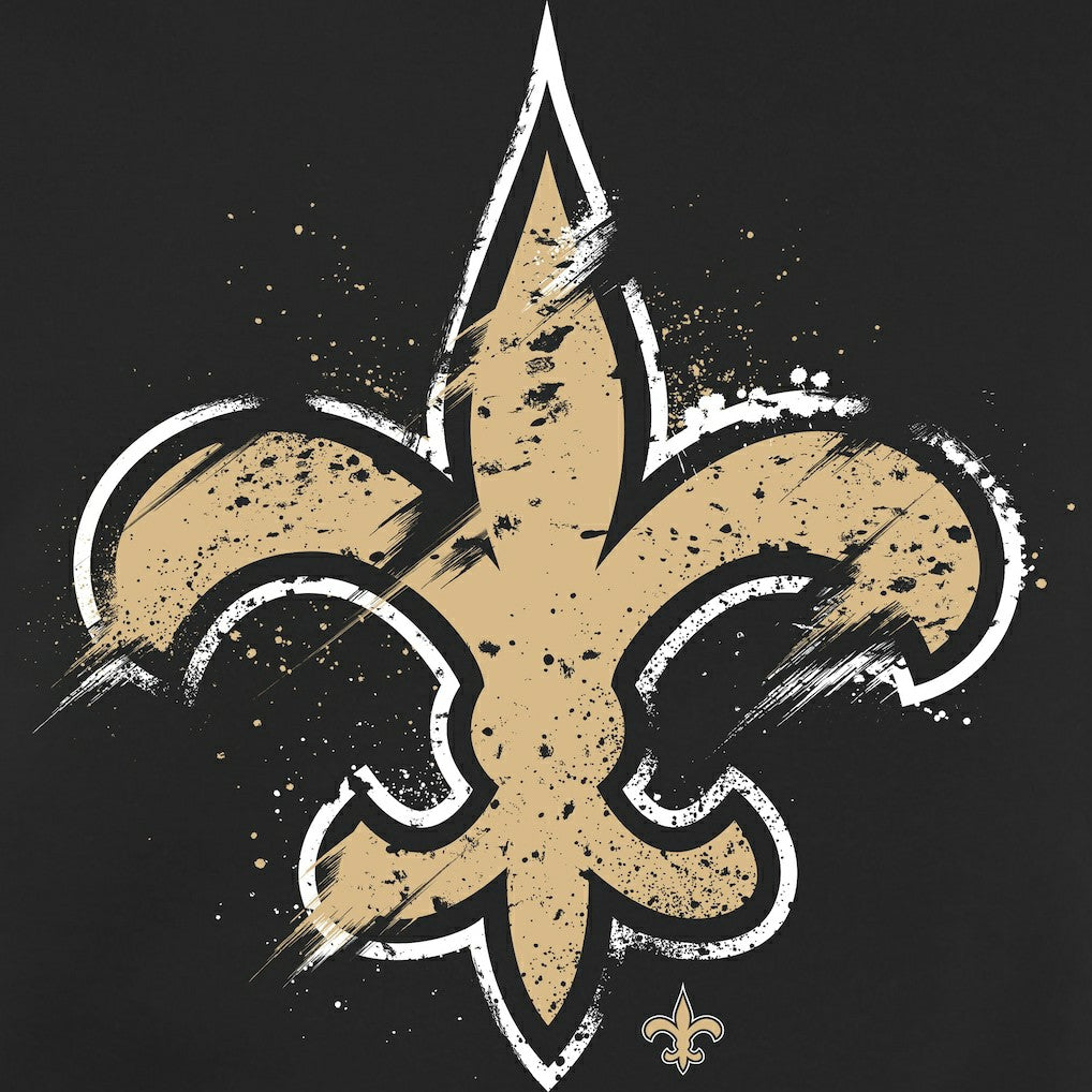 New Orleans Saints Splatter Logo Pullover Hoodie - Black sale