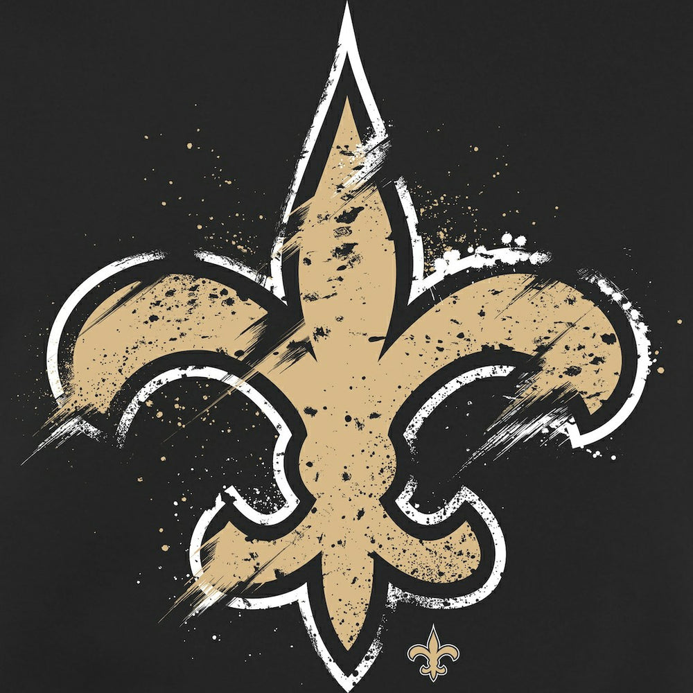 New Orleans Saints Splatter Logo Pullover Hoodie - Black sale