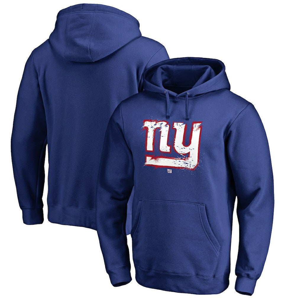 New York Giants Splatter Logo Pullover Hoodie - Royal outlet