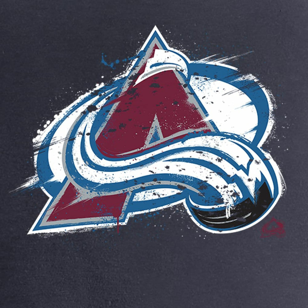 Colorado Avalanche Women's Splatter Logo V-Neck T-Shirt - Navy T-shirts