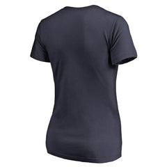 Columbus Blue Jackets Women's Splatter Logo V-Neck T-Shirt - Navy T-shirts