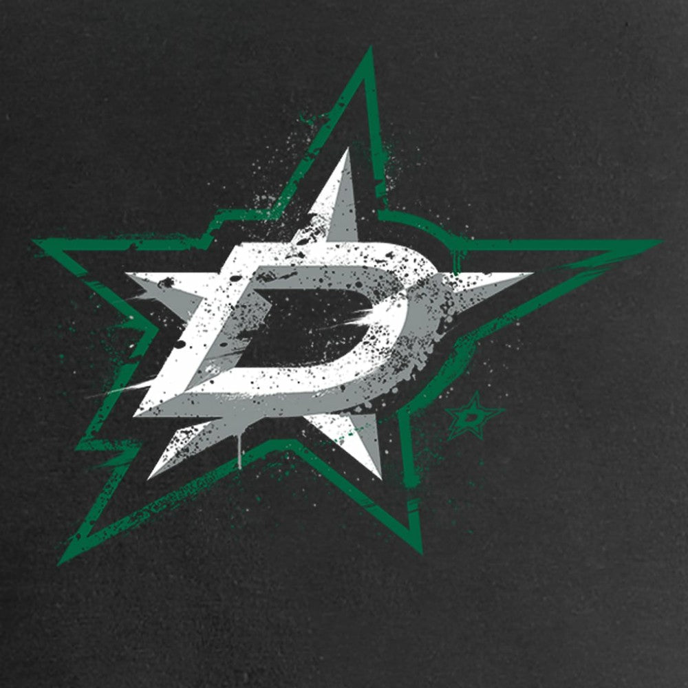 Dallas Stars Women's Splatter Logo V-Neck T-Shirt - Black T-shirts