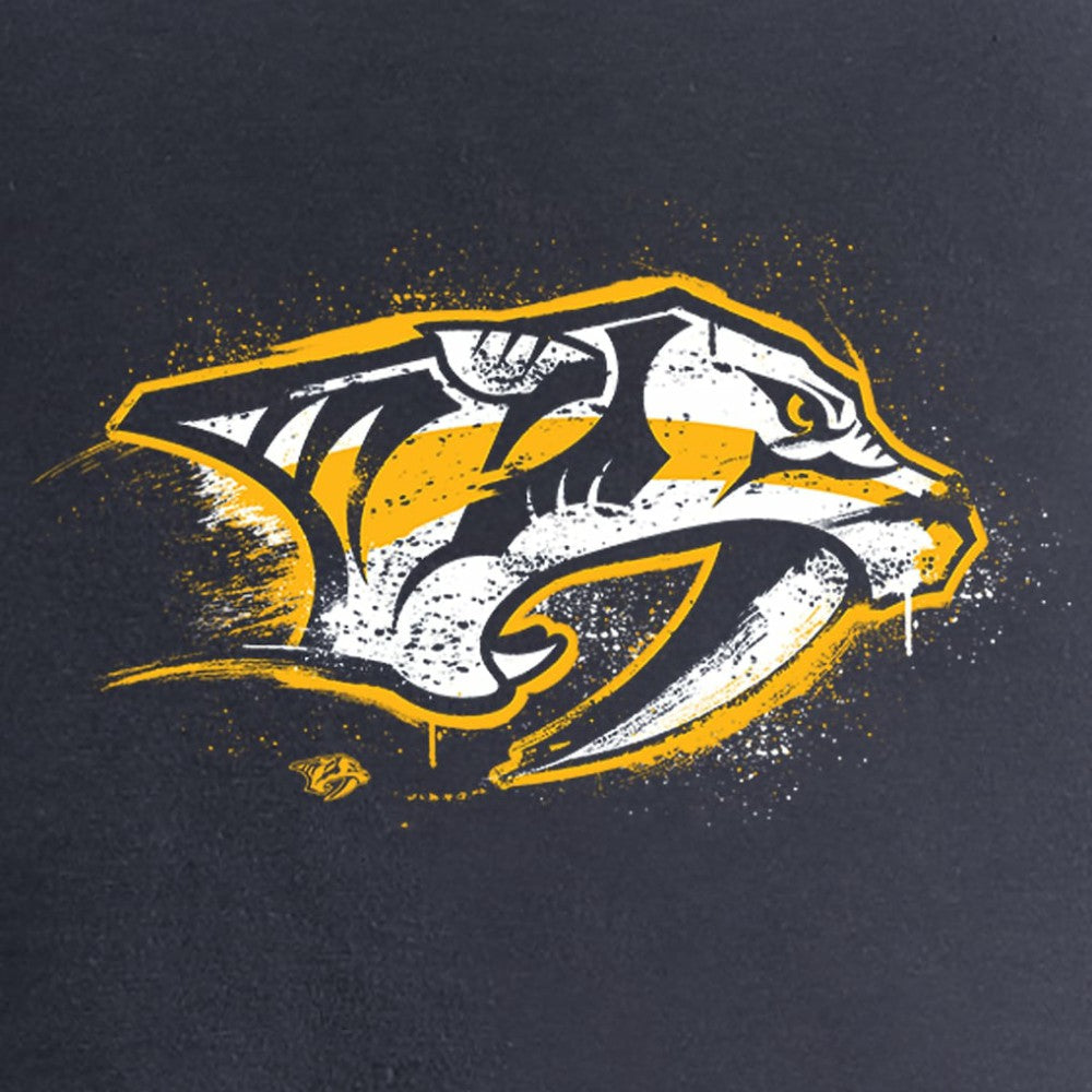 Nashville Predators Women's Splatter Logo V-Neck T-Shirt - Navy T-shirts