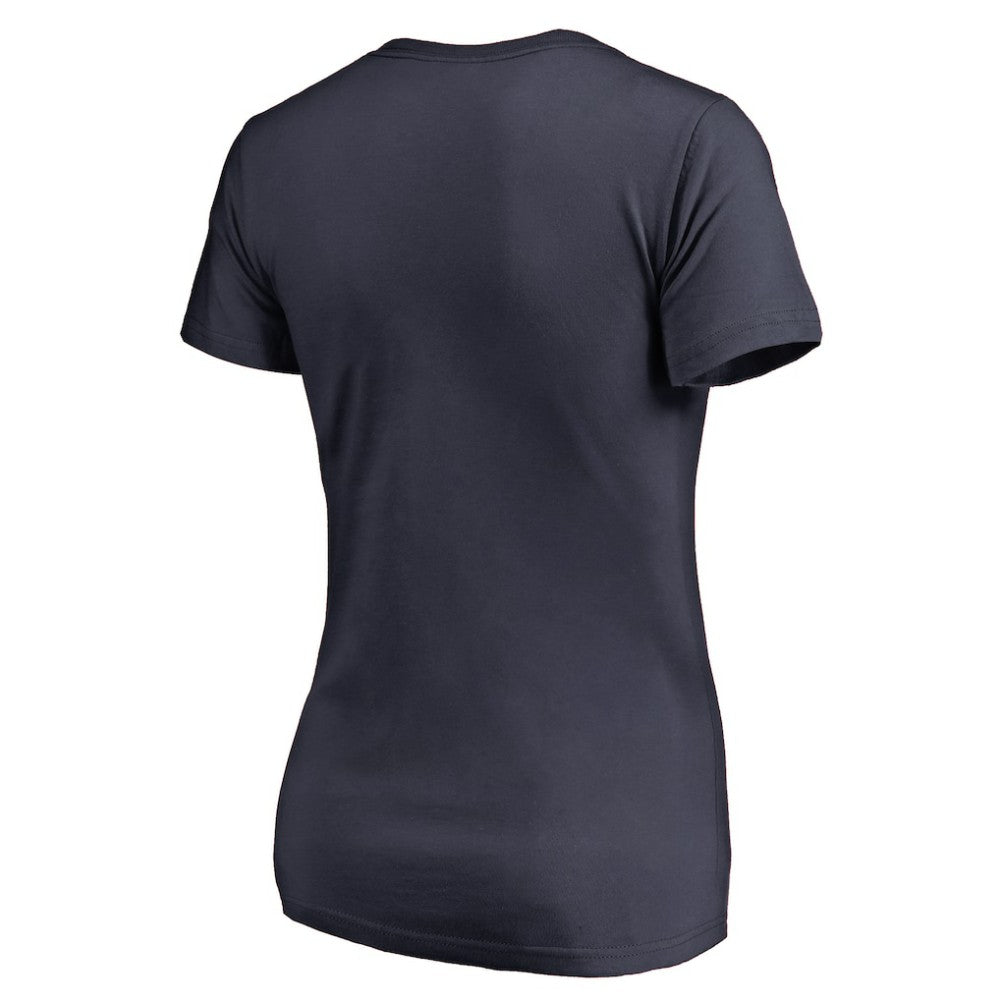 Nashville Predators Women's Splatter Logo V-Neck T-Shirt - Navy T-shirts