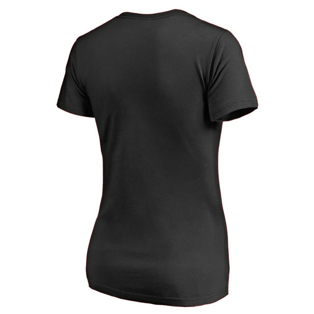 Philadelphia Flyers Women's Splatter Logo V-Neck T-Shirt - Black T-shirts
