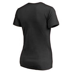 Philadelphia Flyers Women's Splatter Logo V-Neck T-Shirt - Black T-shirts