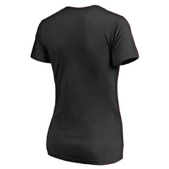 San Jose Sharks Women's Splatter Logo V-Neck T-Shirt - Black T-shirts