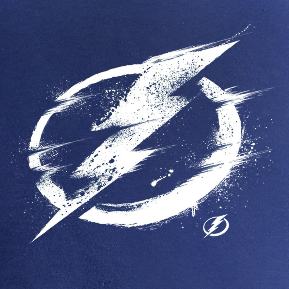 Tampa Bay Lightning Women's Splatter Logo V-Neck T-Shirt - Blue T-shirts