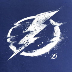 Tampa Bay Lightning Women's Splatter Logo V-Neck T-Shirt - Blue T-shirts