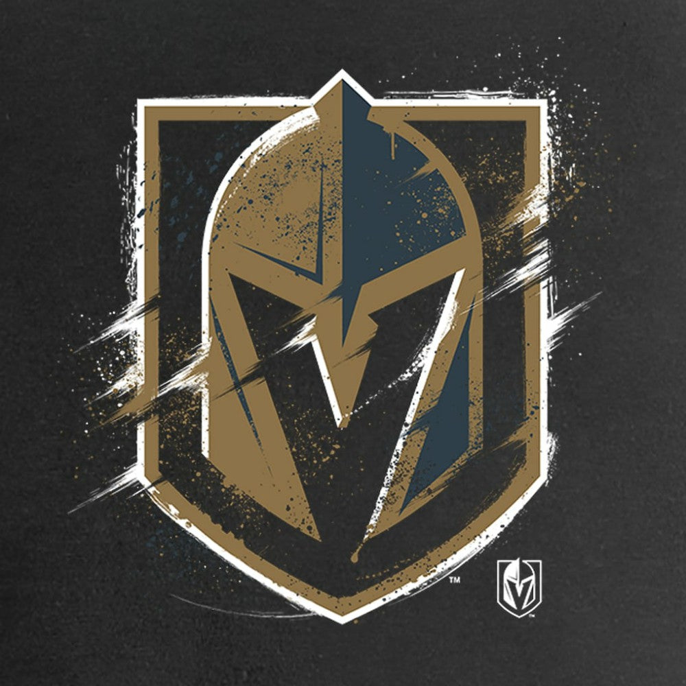 Vegas Golden Knights Women's Splatter Logo V-Neck T-Shirt - Black T-shirts