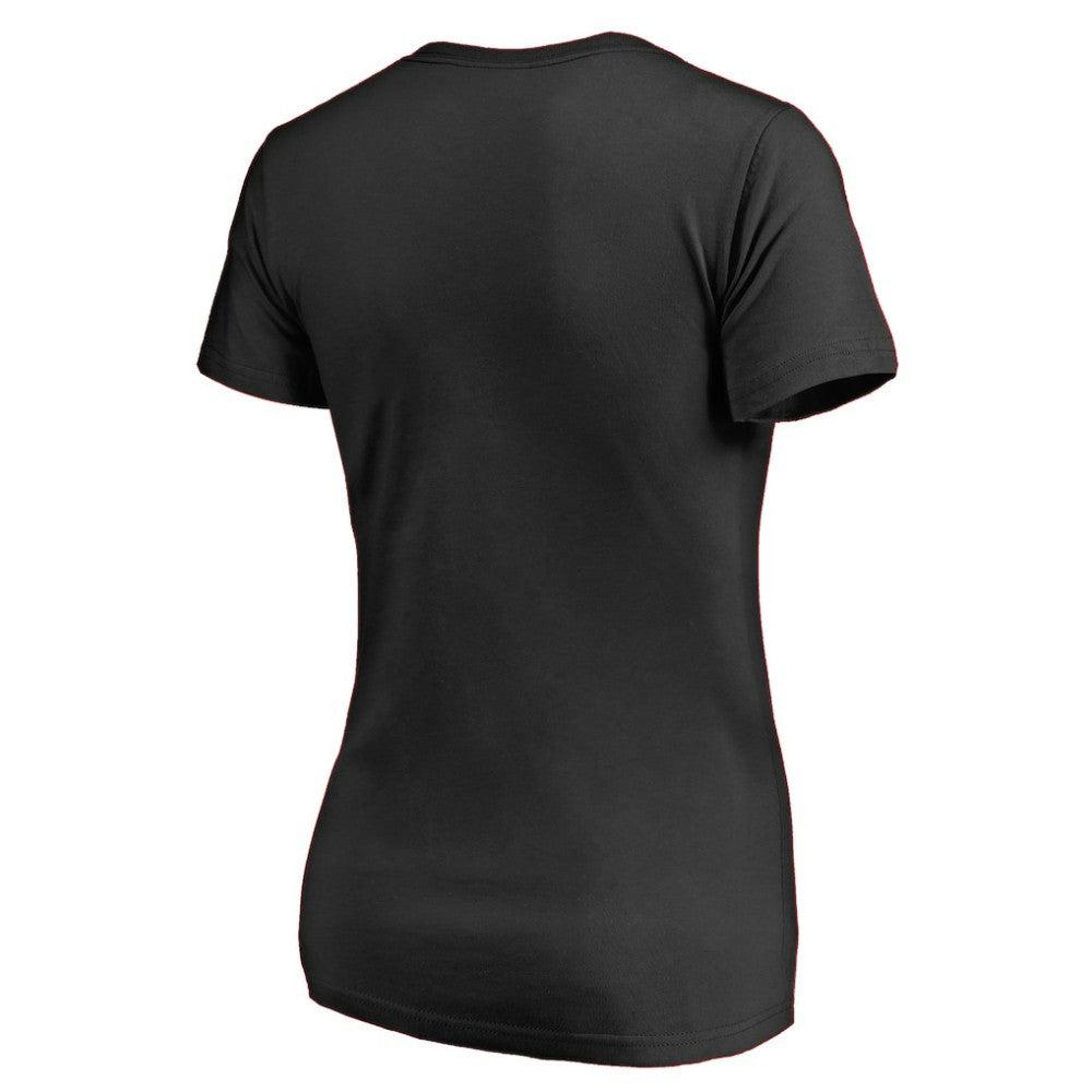 Vegas Golden Knights Women's Splatter Logo V-Neck T-Shirt - Black T-shirts