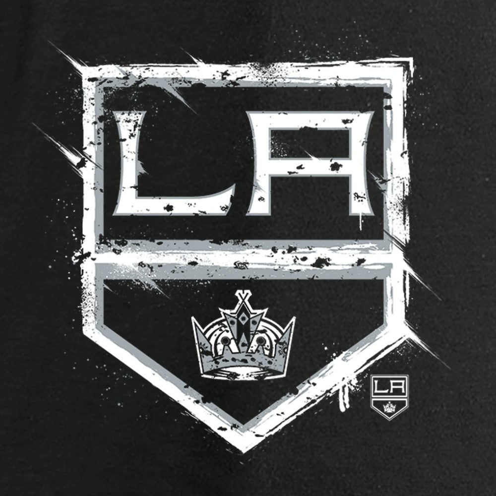 Los Angeles Kings Women's Splatter Logo V-Neck Long Sleeve T-Shirt - Black T-shirts