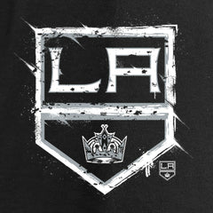 Los Angeles Kings Women's Splatter Logo V-Neck Long Sleeve T-Shirt - Black T-shirts