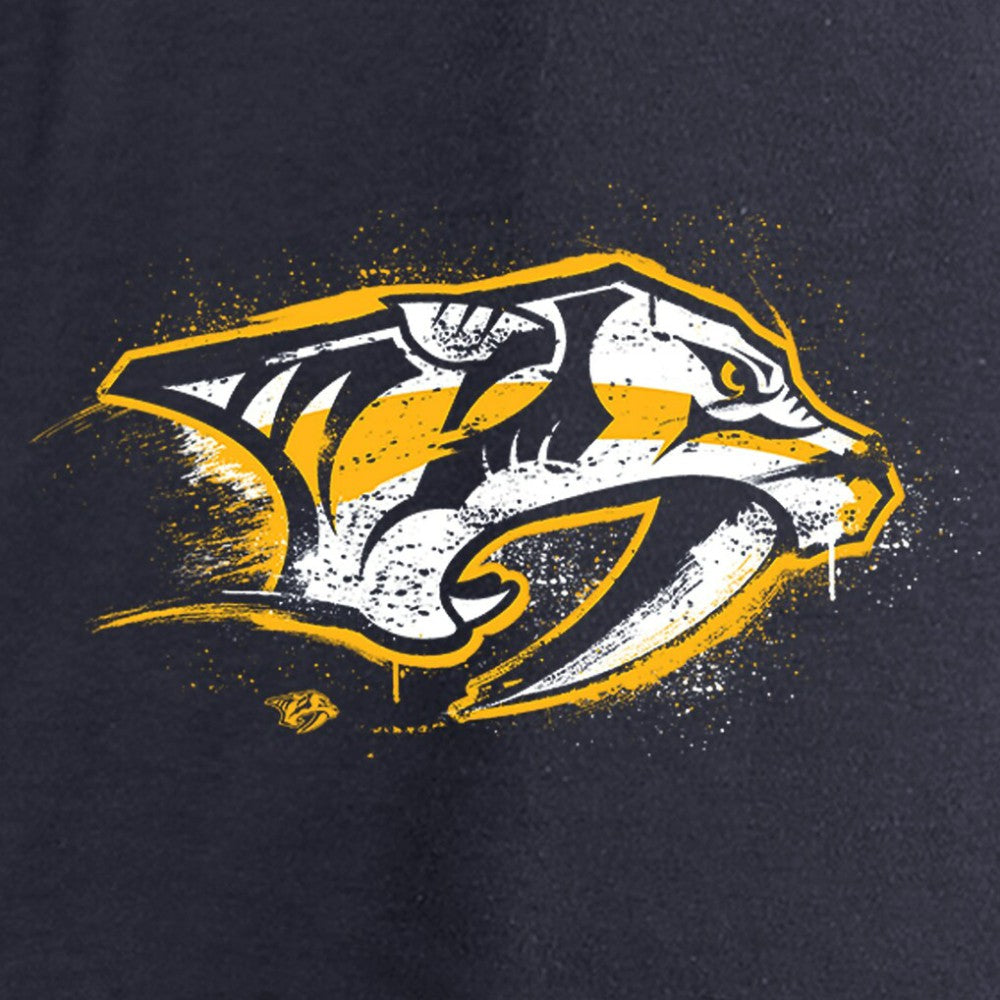 Nashville Predators Women's Splatter Logo V-Neck Long Sleeve T-Shirt - Navy T-shirts
