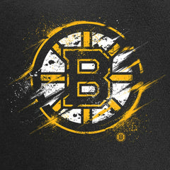 Boston Bruins Splatter Logo Pullover Hoodie - Black Hoodies