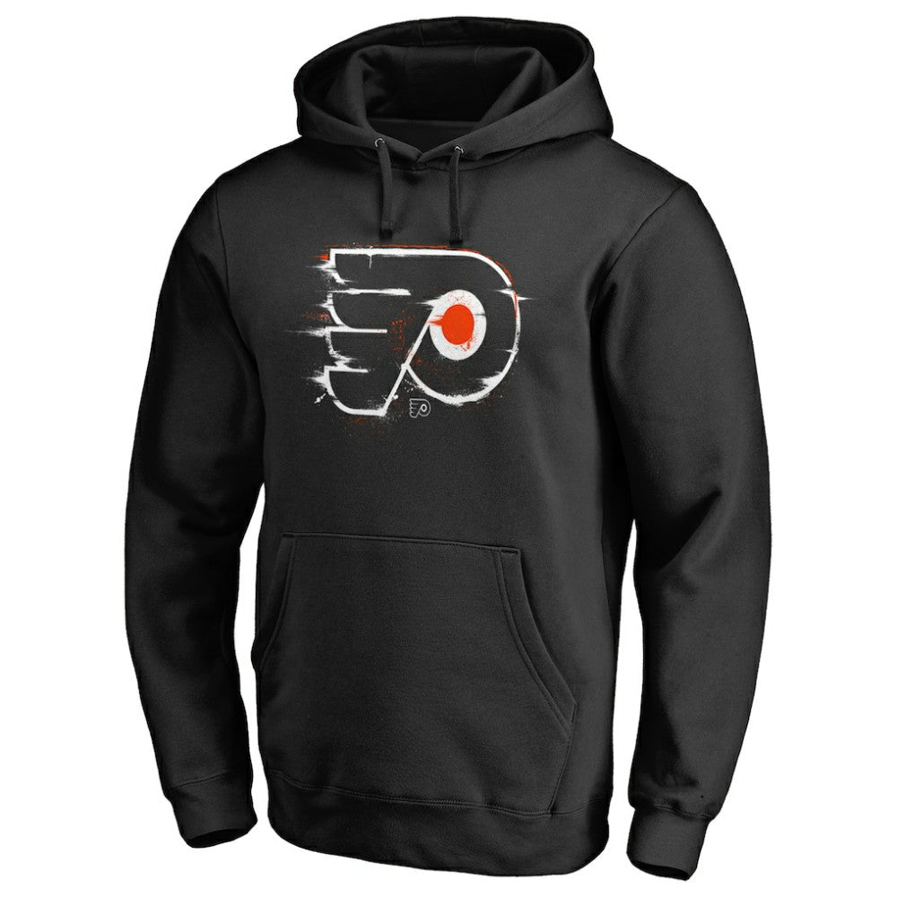 Philadelphia Flyers Splatter Logo Pullover Hoodie - Black Hoodies