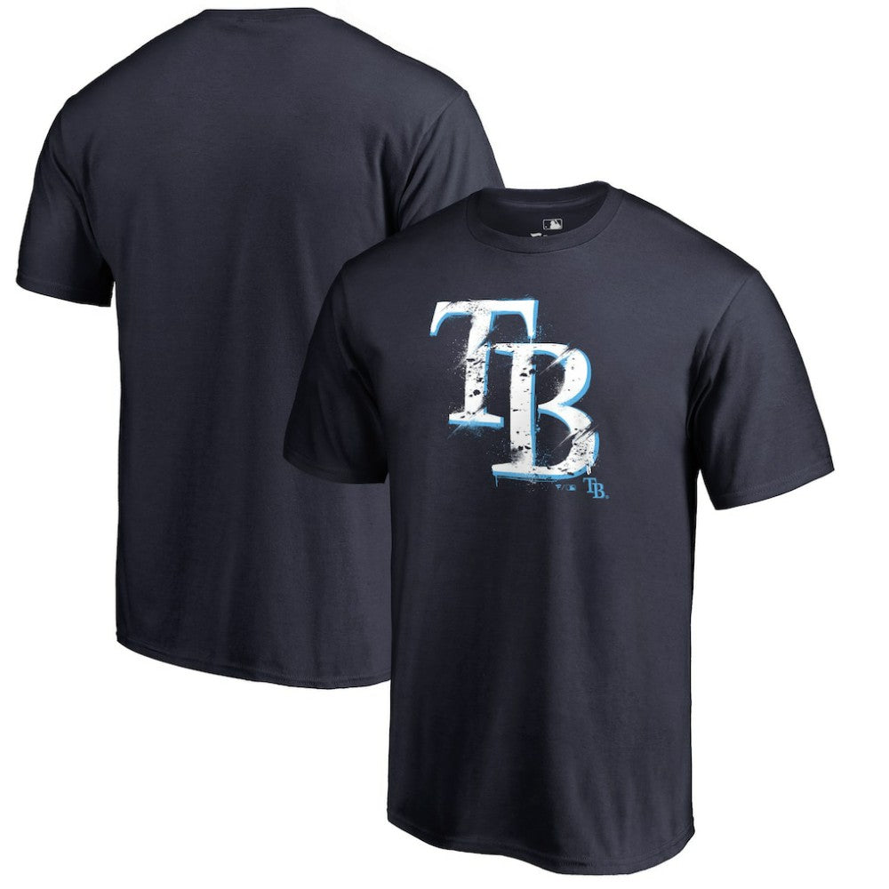 Tampa Bay Rays Splatter Logo T-Shirt Navy