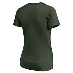 Athletics Women's Splatter Logo V-Neck T-Shirt Green