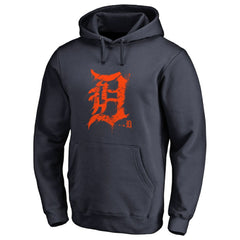 Detroit Tigers Splatter Logo Pullover Hoodie Navy