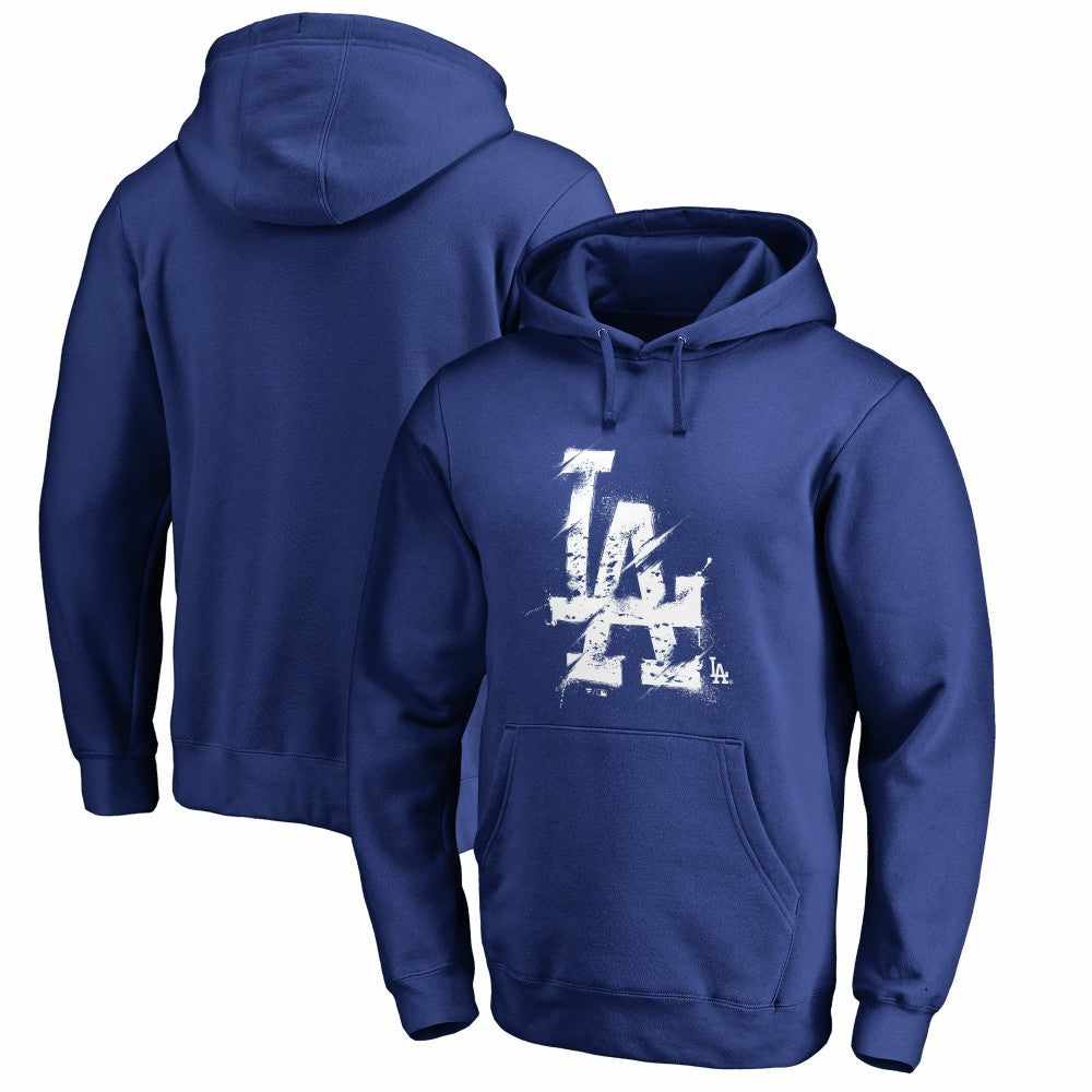 Los Angeles Dodgers Splatter Logo Pullover Hoodie Royal