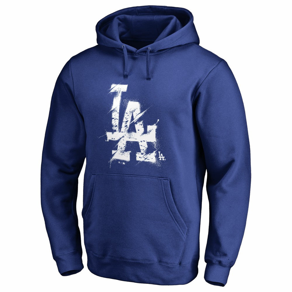 Los Angeles Dodgers Splatter Logo Pullover Hoodie Royal