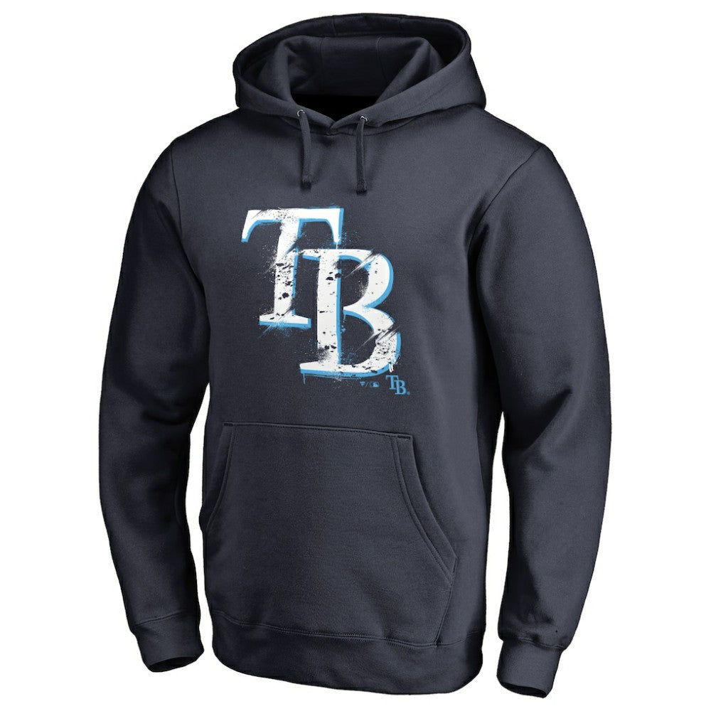 Tampa Bay Rays Splatter Logo Pullover Hoodie Navy