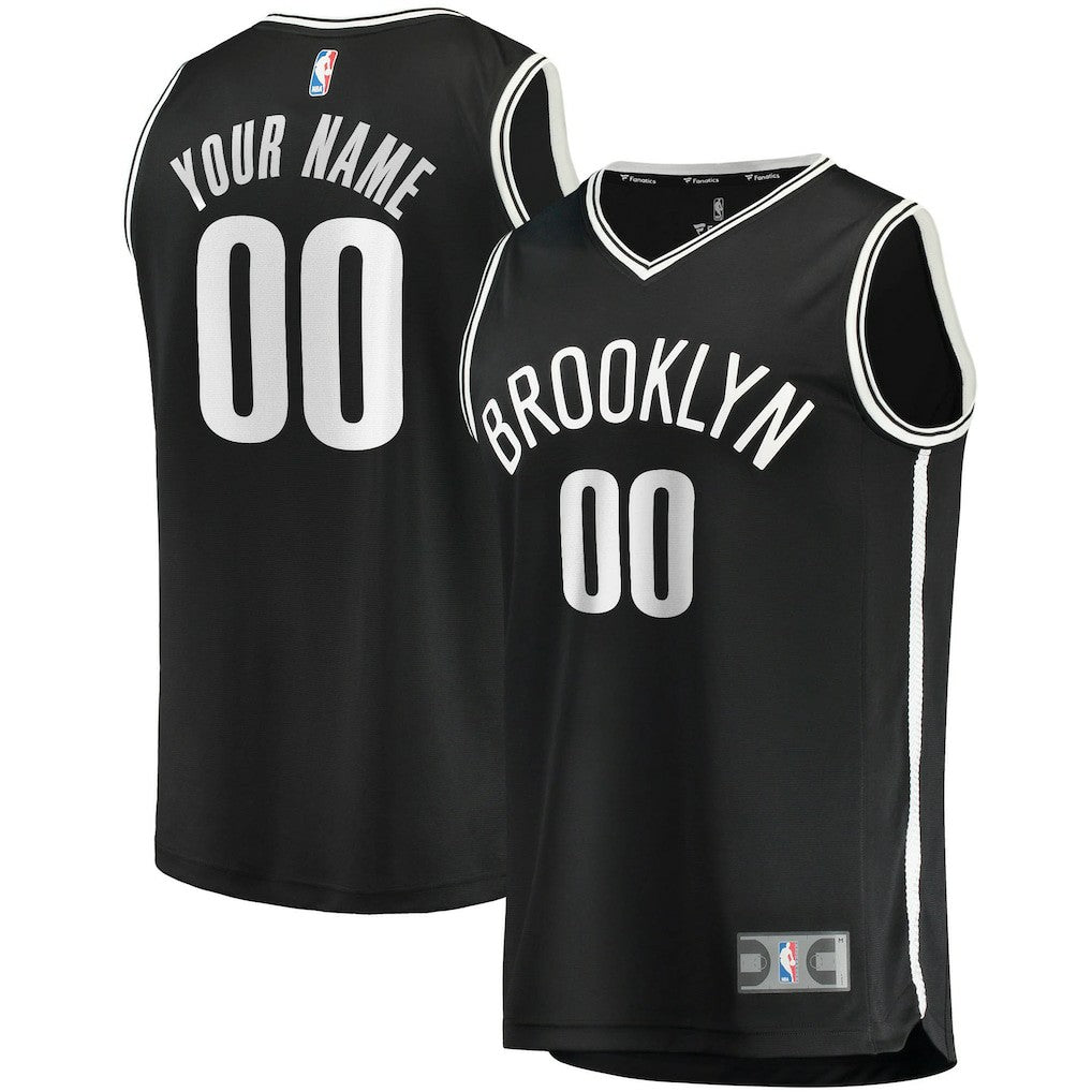 Brooklyn Nets Fast Break Custom Replica Jersey Black - Icon Edition cheap