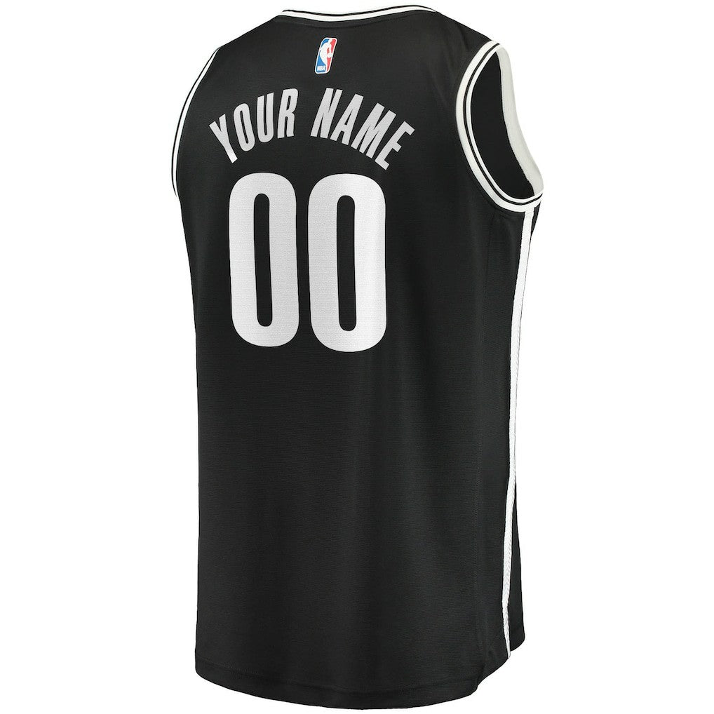 Brooklyn Nets Fast Break Custom Replica Jersey Black - Icon Edition cheap