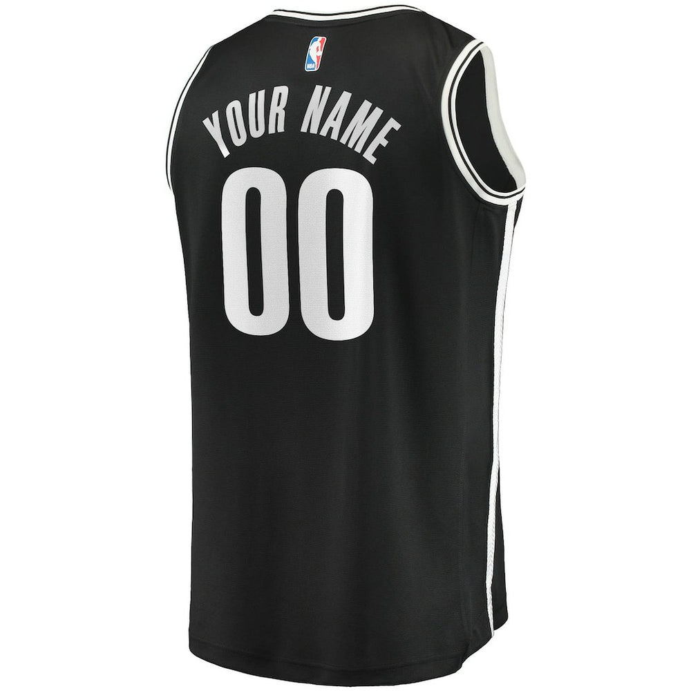 Brooklyn Nets Fast Break Custom Replica Jersey Black - Icon Edition cheap