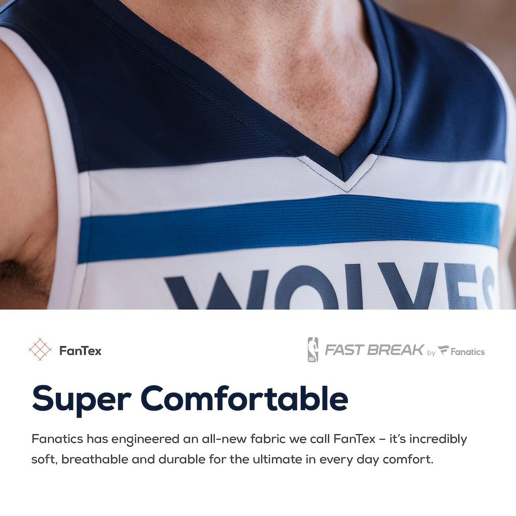 Minnesota Timberwolves Fast Break Custom Replica Jersey Navy - Icon Edition discount