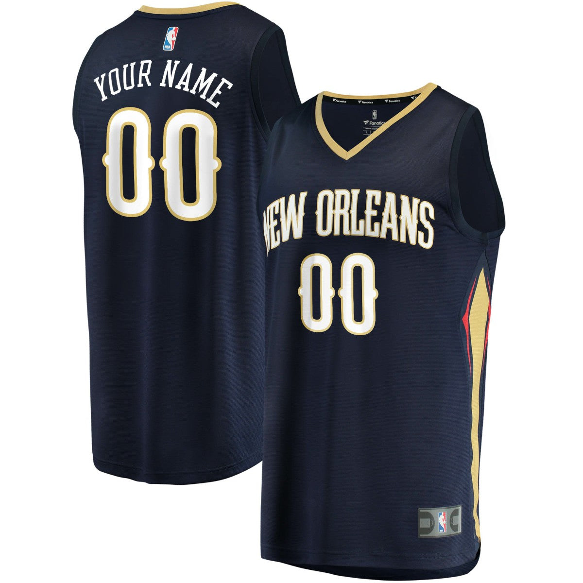 New Orleans Pelicans Fast Break Custom Replica Jersey Navy - Icon Edition cheap