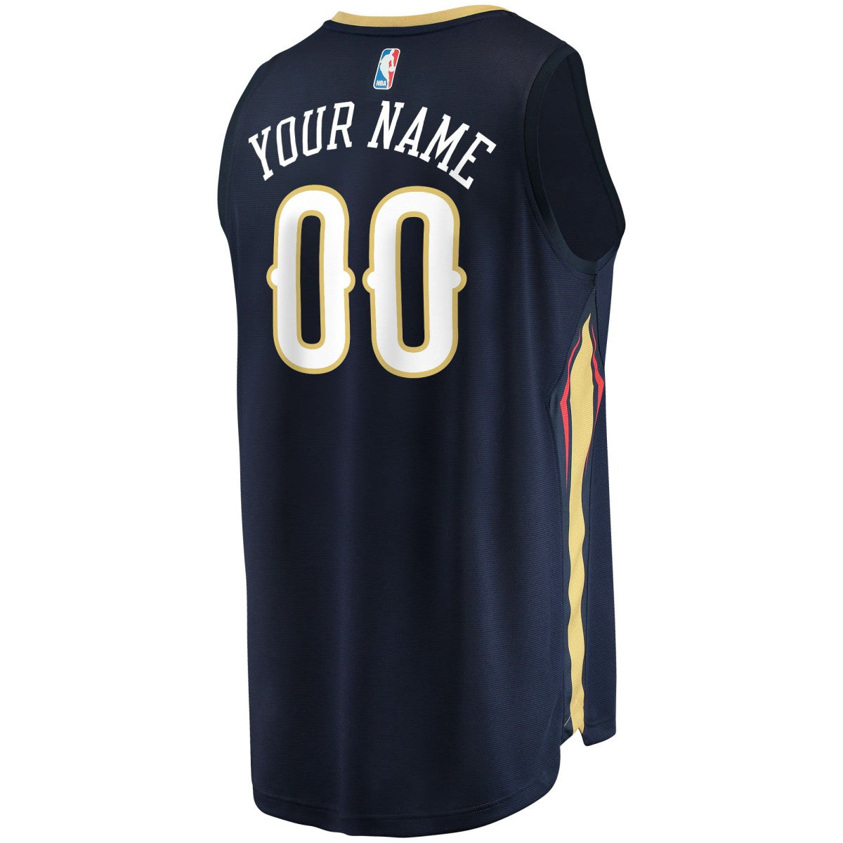 New Orleans Pelicans Fast Break Custom Replica Jersey Navy - Icon Edition cheap