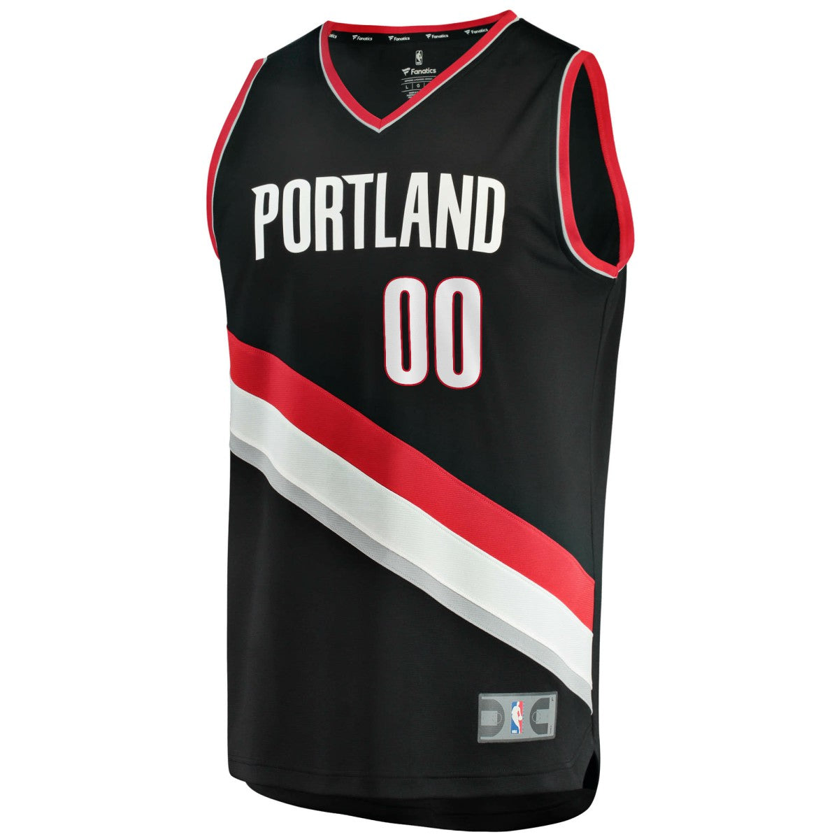 Portland Trail Blazers Fast Break Custom Replica Jersey Black - Icon Edition shop