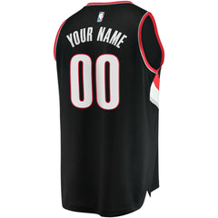 Portland Trail Blazers Fast Break Custom Replica Jersey Black - Icon Edition shop