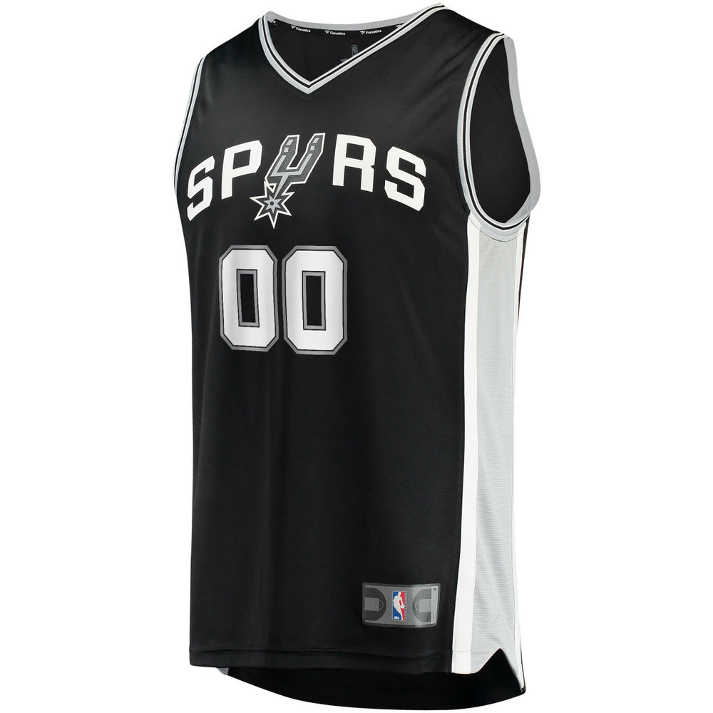 San Antonio Spurs Fast Break Custom Replica Jersey Black - Icon Edition on sale