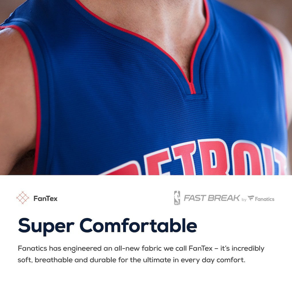 Detroit Pistons Fast Break Custom Replica Jersey White sale - Association Edition outlet