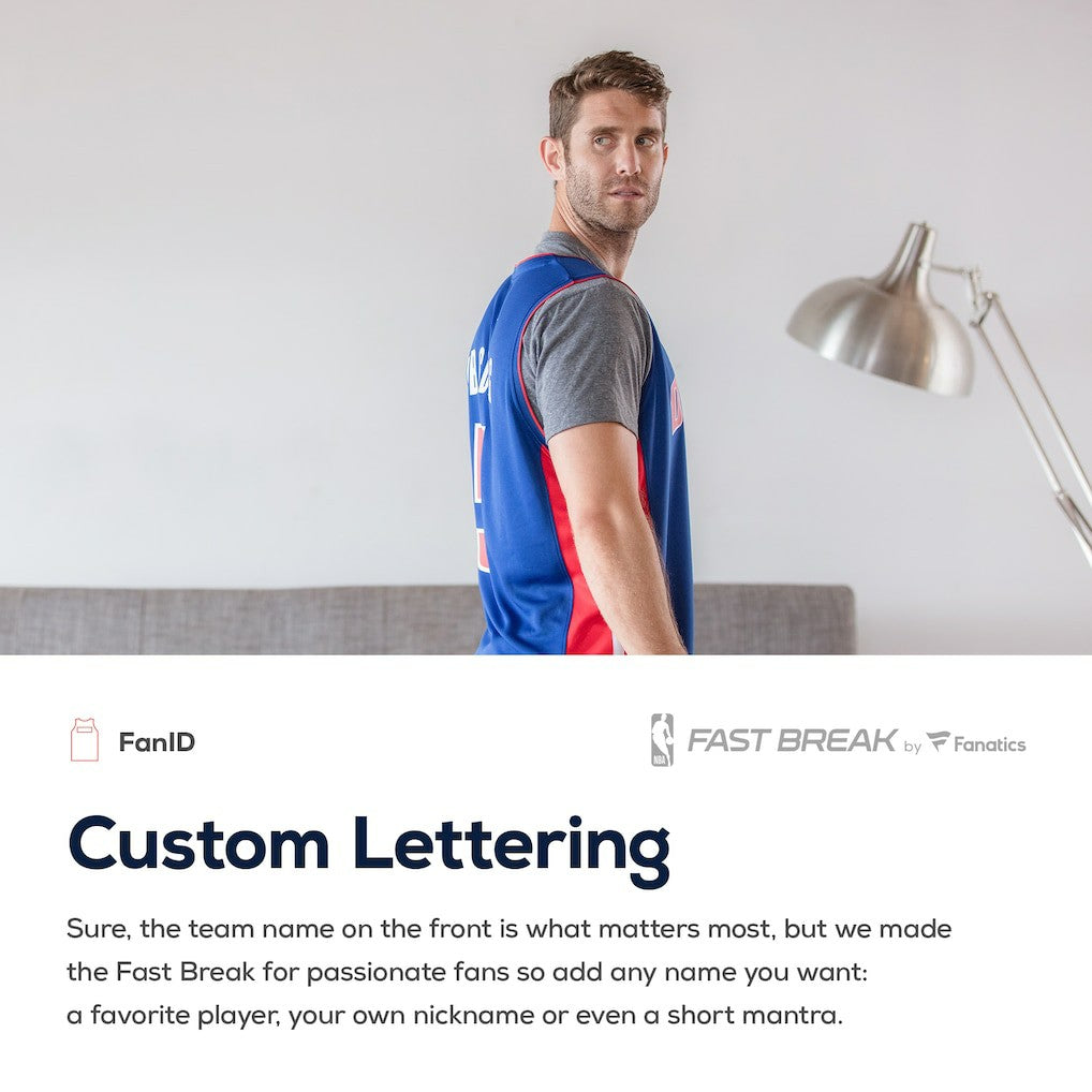 Detroit Pistons Fast Break Custom Replica Jersey White sale - Association Edition outlet