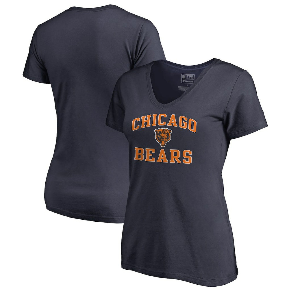Chicago Bears Women's Vintage Collection Victory Arch V-Neck T-Shirt - Navy cheap