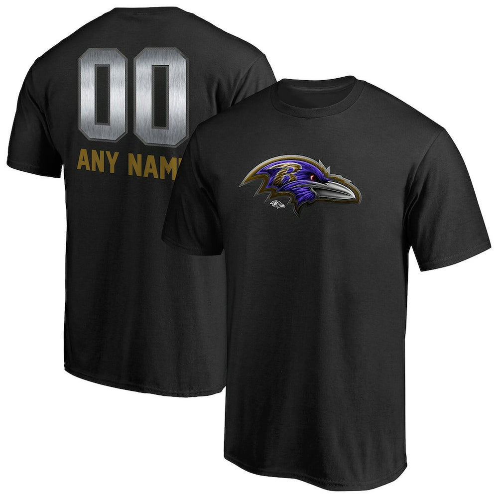 Baltimore Ravens Personalized Midnight Mascot T-Shirt - Black sale