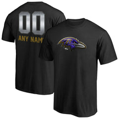 Baltimore Ravens Personalized Midnight Mascot T-Shirt - Black sale