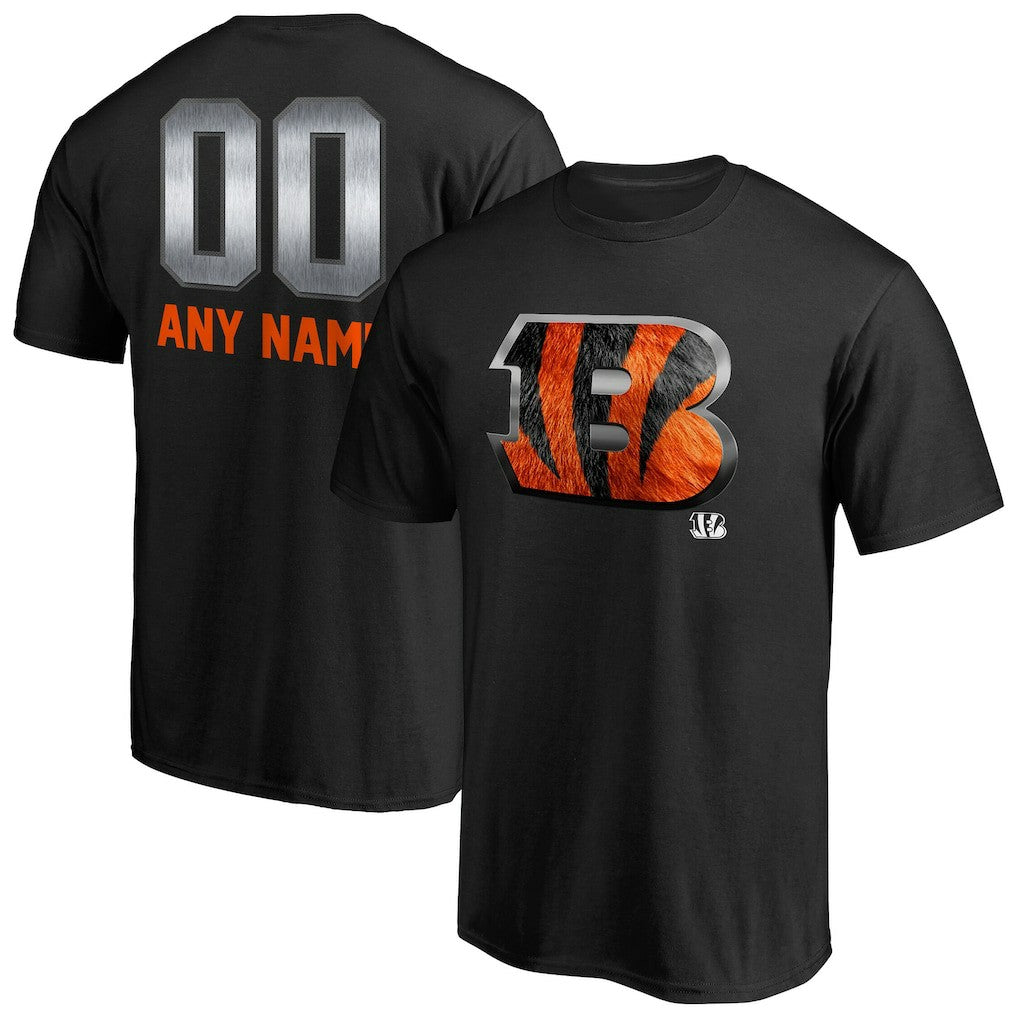 Cincinnati Bengals Personalized Midnight Mascot T-Shirt - Black outlet