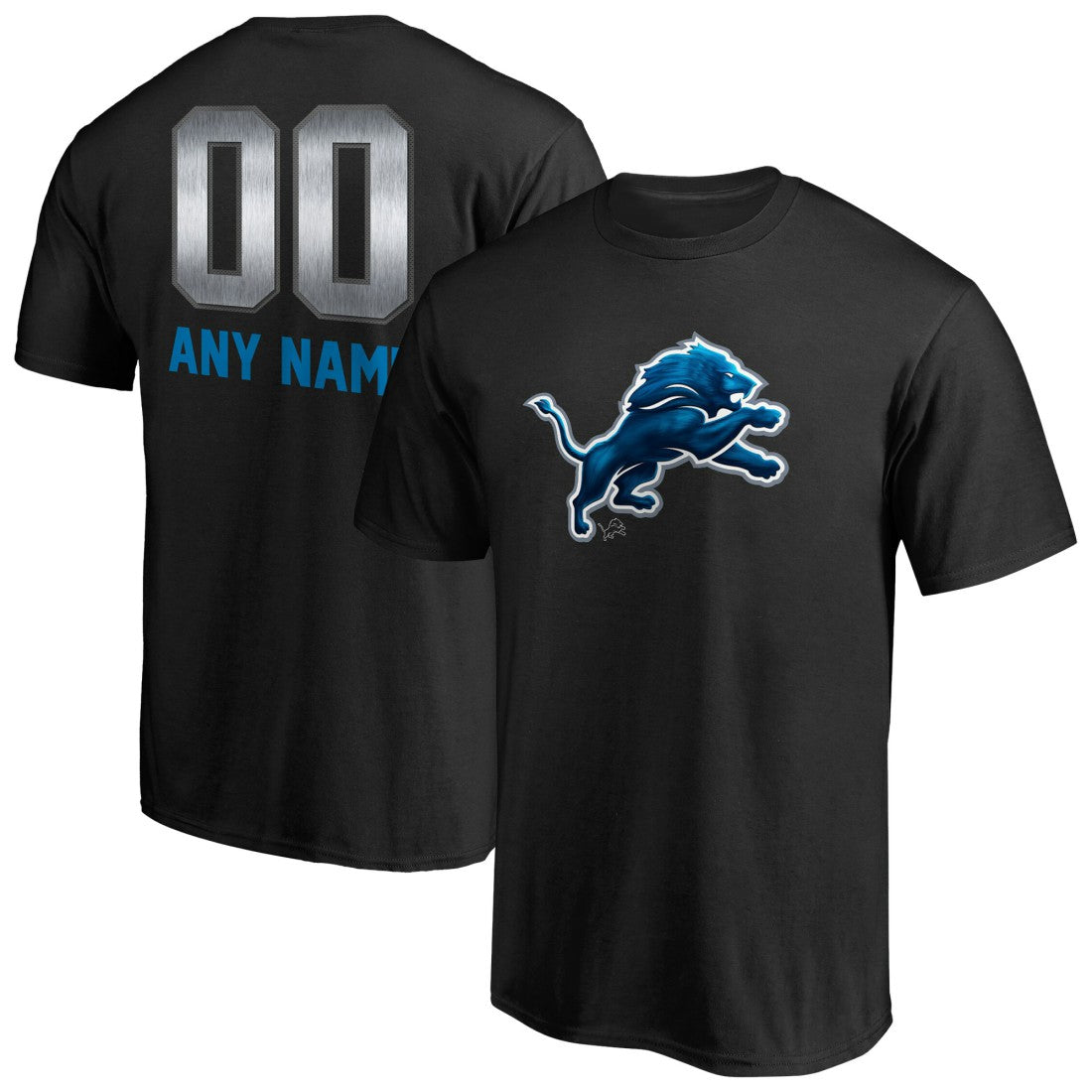 Detroit Lions Personalized Midnight Mascot T-Shirt - Black cheap