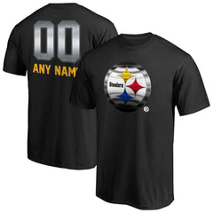 Pittsburgh Steelers Personalized Midnight Mascot T-Shirt - Black discount