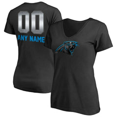 Carolina Panthers Women's Personalized Midnight Mascot T-Shirt - Black online