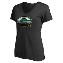 Green Bay Packers Women's Personalized Midnight Mascot T-Shirt - Black for sale