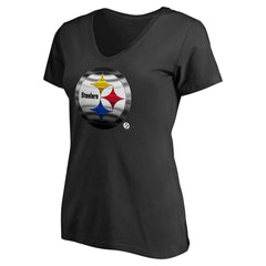 Pittsburgh Steelers Women's Personalized Midnight Mascot T-Shirt - Black sale