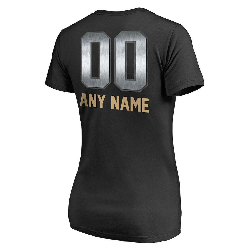 San Francisco 49ers Women's Personalized Midnight Mascot T-Shirt - Black for sale