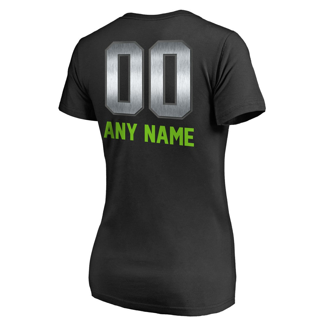 Seattle Seahawks Women's Personalized Midnight Mascot T-Shirt - Black sale
