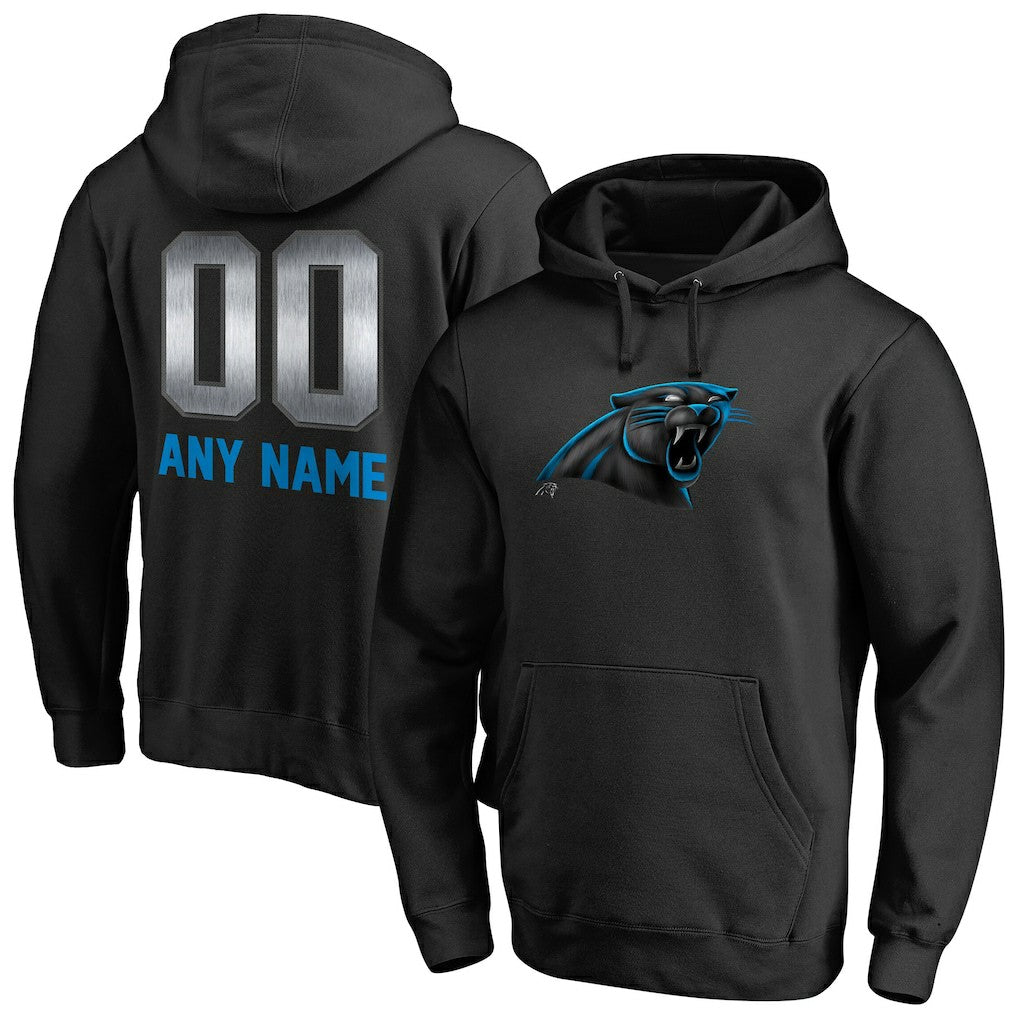 Carolina Panthers Personalized Midnight Mascot Pullover Hoodie - Black on sale